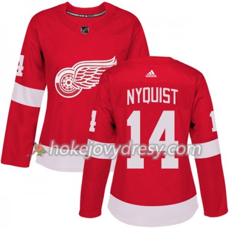 Dámské Hokejový Dres Detroit Red Wings Gustav Nyquist 14 Červená 2017-2018 Adidas Authentic
